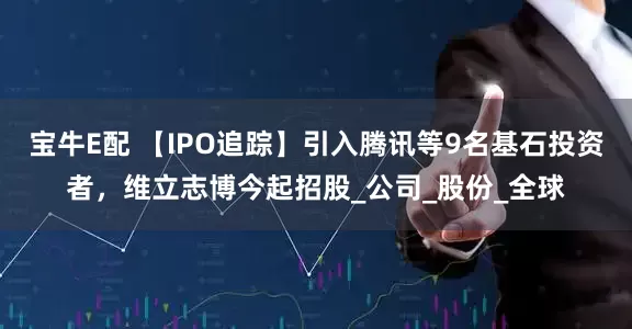 宝牛E配 【IPO追踪】引入腾讯等9名基石投资者，维立志博今起招股_公司_股份_全球