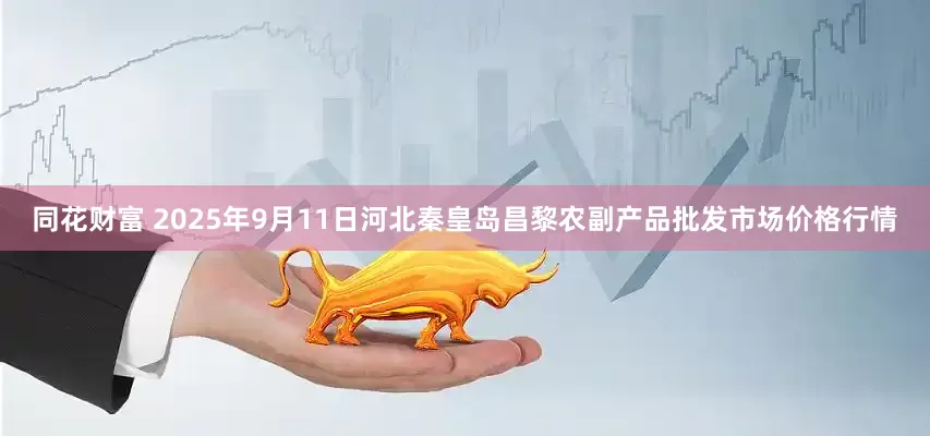 同花财富 2025年9月11日河北秦皇岛昌黎农副产品批发市场价格行情